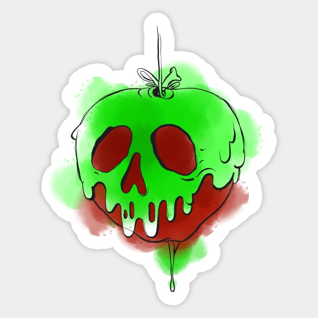 Apple? Sticker by Ginny Heart Lab